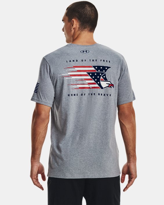 Men's UA Freedom USA Eagle T-Shirt, Gray, pdpMainDesktop image number 0